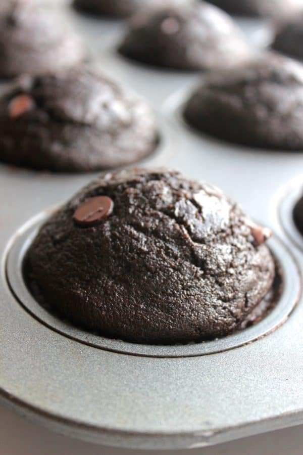 Healthy Double Chocolate Zucchini Muffins - Healthy Liv