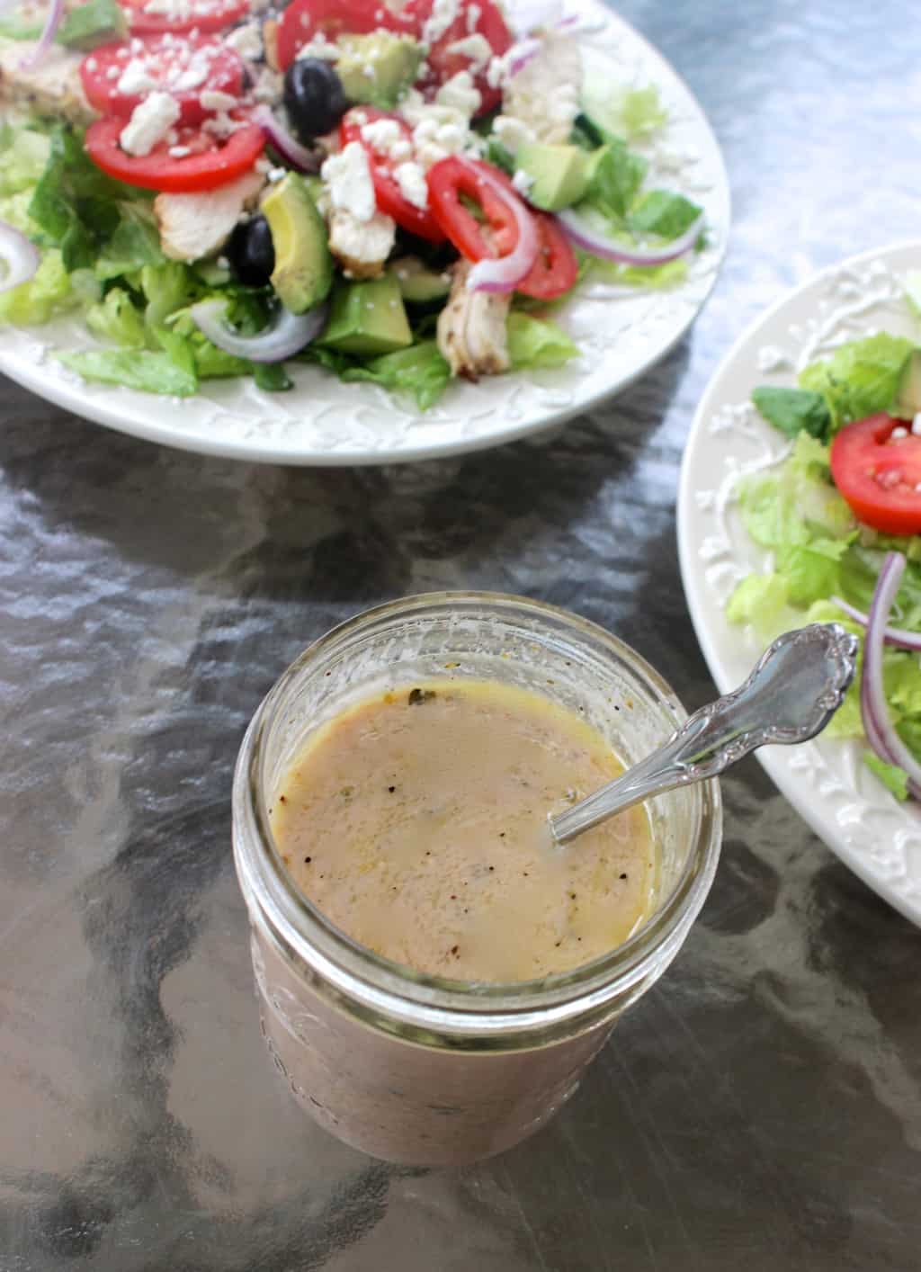 Greek Salad with Greek Yogurt Dressing - Healthy Liv