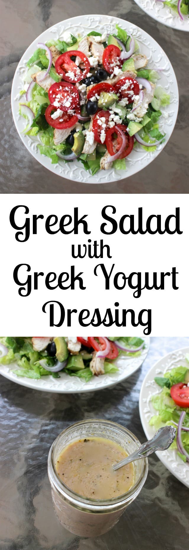 Greek Salad with Greek Yogurt Dressing - Healthy Liv