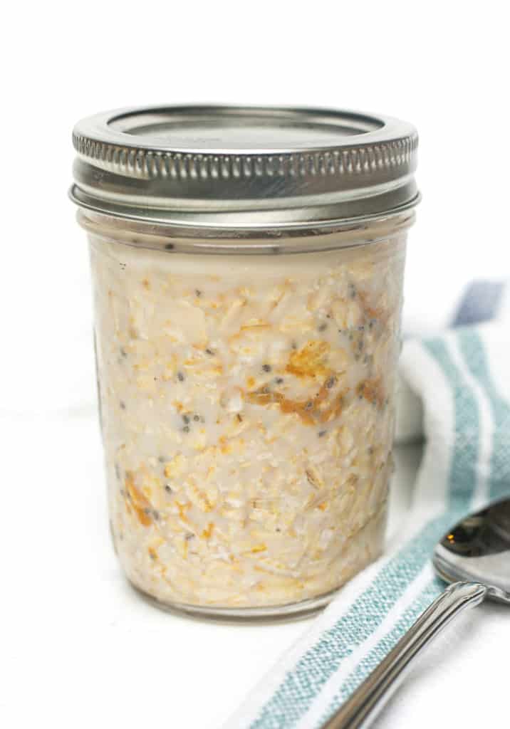 Nut Butter Jar Overnight Oats - MegUnprocessed